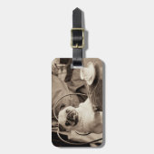 Café-Mops Gepäckanhänger (Vorderseite vertikal)