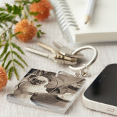 Café-Mops Schlüsselanhänger (Vorderseite rechts)