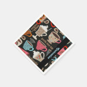 Café Napkins Café Cups Serviette (Ecke)