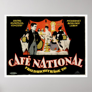 Café Nationales Vintages Café Drink und Kunst Poster