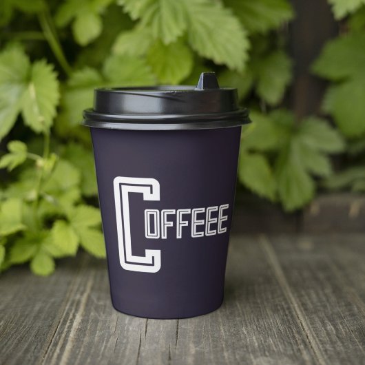 Café Navy Blue Café Restaurant Business Script Pappbecher