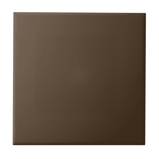 Café Noir Black Coffee Brown Solid Color Tile Fliese (Vorderseite)