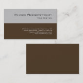 Café Noir Black Silver Gray Charming Business Card Visitenkarte (Vorne/Hinten)