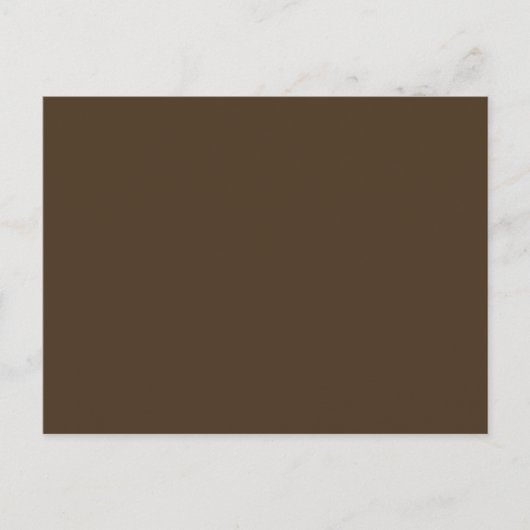 Café Noir Solid Color Postkarte (Vorderseite)