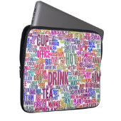 Café Nuage de Mots Text Thasse Laptopschutzhülle (Vorne Rechts)