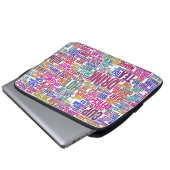 Café Nuage de Mots Text Thasse Laptopschutzhülle (Vorne Knopf)