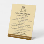Café oder Café oder Restaurant Business Sockelschild (Vorderseite)