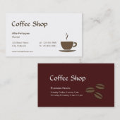 Café-oder Kaffeestube-Visitenkarte Visitenkarte (Vorne/Hinten)