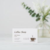 Café-oder Kaffeestube-Visitenkarte Visitenkarte (Stehend Vorderseite)