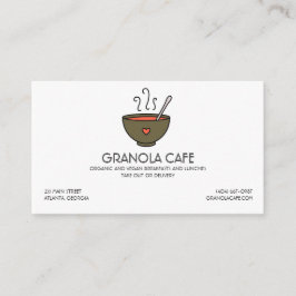 Café-oder Restaurant-Suppenschüssel-Visitenkarte Visitenkarte