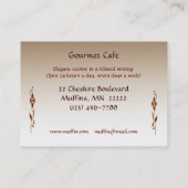 Café oder Restaurant Visitenkarte (Rückseite)