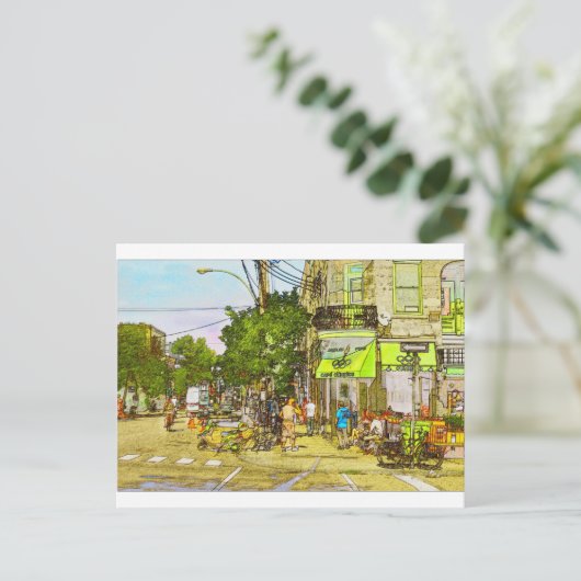 Cafe Olympico Postkarte (Stehend Vorderseite)