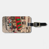 "Café on Rue Norvins, Montmartre" Paris Gepäckanhänger (Vorderseite horizontal)