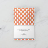 Cafe Orange Assorted Polka Dot Danke Karte (Innenseite)