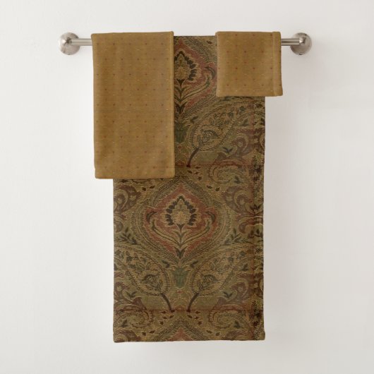 Cafe Paisley und Café Diamond Badhandtuch Set (Insitu)