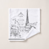 Café Paris Badetuch Set (Waschlappen)