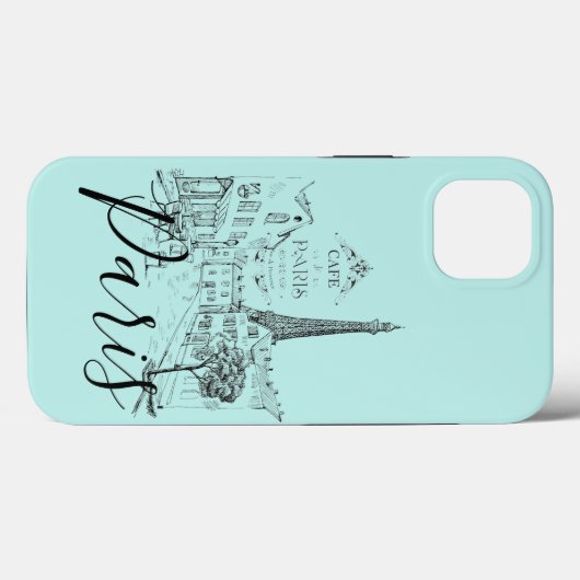 Cafe Paris Case-Mate iPhone Case (Rückseite (Horizontal))