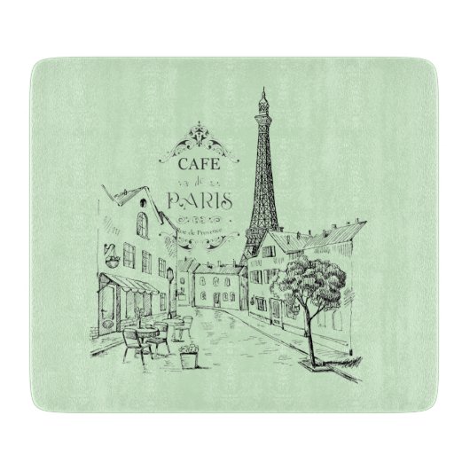 Café Paris Cutting Board Schneidebrett (Vorderseite)