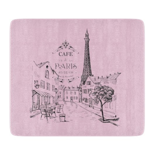 Café Paris Cutting Board Schneidebrett (Vorderseite)