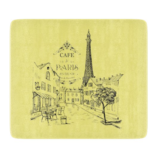 Café Paris Cutting Board Schneidebrett (Vorderseite)