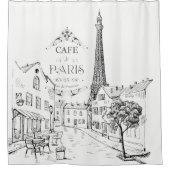 Café Paris Duschvorhang (Vorderseite)