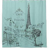 Café Paris Duschvorhang (Vorderseite)