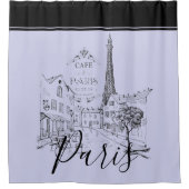 Café Paris Duschvorhang (Vorderseite)