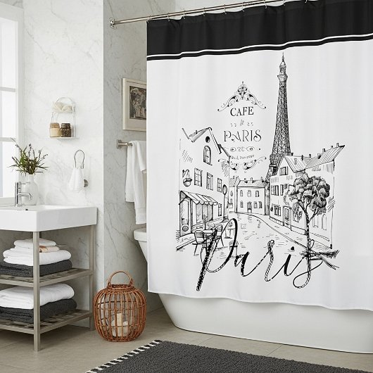 Café Paris Duschvorhang