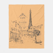 Café Paris Fleece Blanket (Vorderseite)