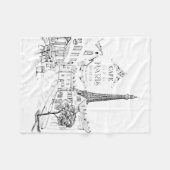 Café Paris Fleecedecke (Vorderseite (Horizontal))