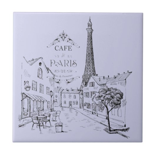 Cafe Paris Fliese (Vorderseite)