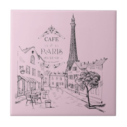 Cafe Paris Fliese (Vorderseite)