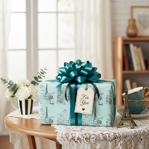 Cafe Paris Geschenkpapier