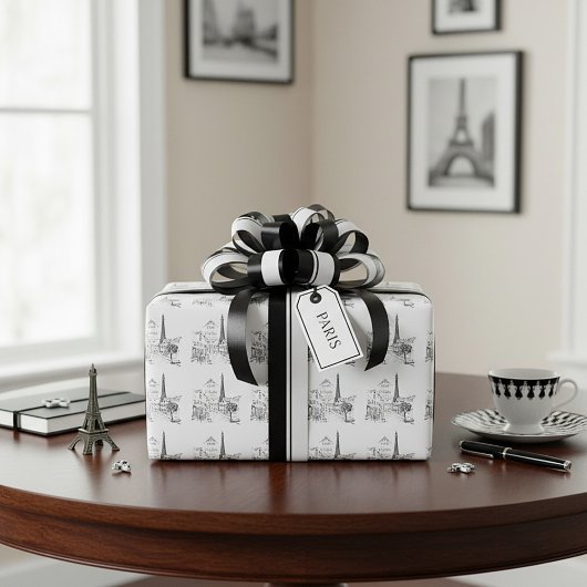Café Paris Geschenkpapier