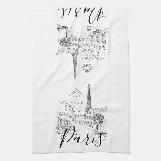 Café Paris Geschirrtuch (Vertikal)