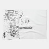 Café Paris Geschirrtuch (Horizontal)