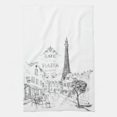 Café Paris Geschirrtuch (Vertikal)