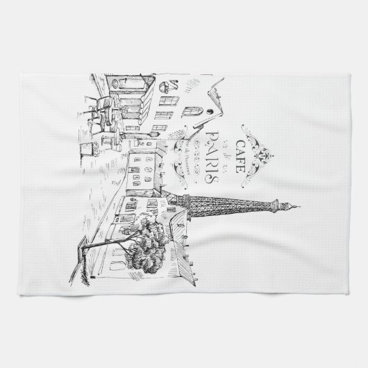 Café Paris Geschirrtuch (Horizontal)