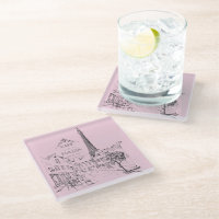 Café Paris Glass Untersetzer