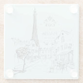 Café Paris Glass Untersetzer (Rückseite)