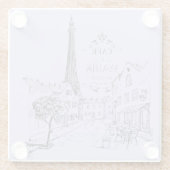 Café Paris Glass Untersetzer (Rückseite)