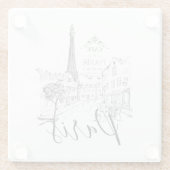Café Paris Glasuntersetzer (Rückseite)