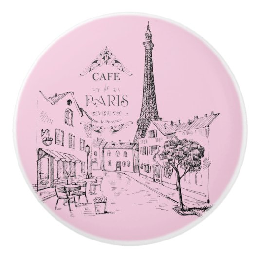 Cafe Paris Keramik Knob Keramikknauf (Vorderseite)