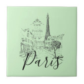 Café Paris Keramik Tile Fliese (Vorderseite)