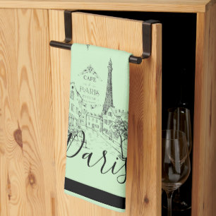 Cafe Paris Küchenhandtuch Geschirrtuch