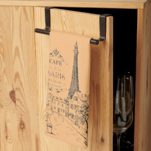 Cafe Paris Küchenhandtuch Geschirrtuch