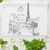 Café Paris Küchentuch (Gefaltet)
