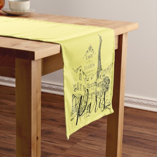 Café Paris Kurz Table Runner Kurzer Tischläufer (Beispiel)