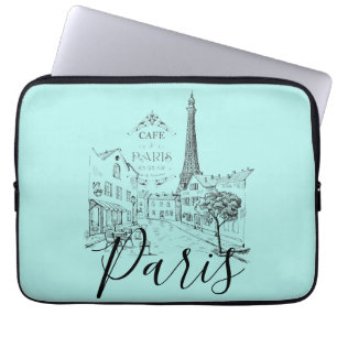 Cafe Paris Laptop-Hülle Laptopschutzhülle