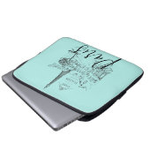 Café Paris Laptop Sleeve (Vorne Knopf)
